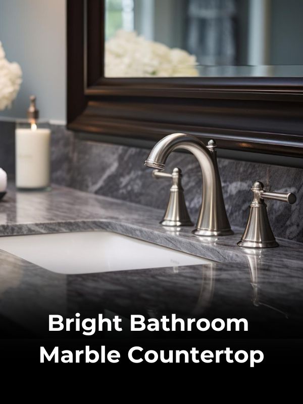 bright bathroom marble countertop