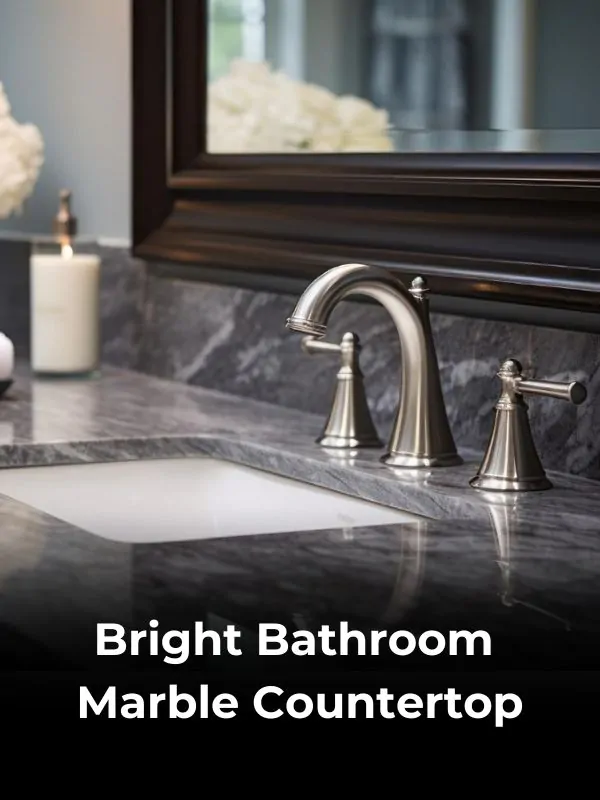 bright bathroom marble countertop